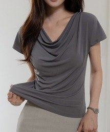 ドレープネックTシャツ