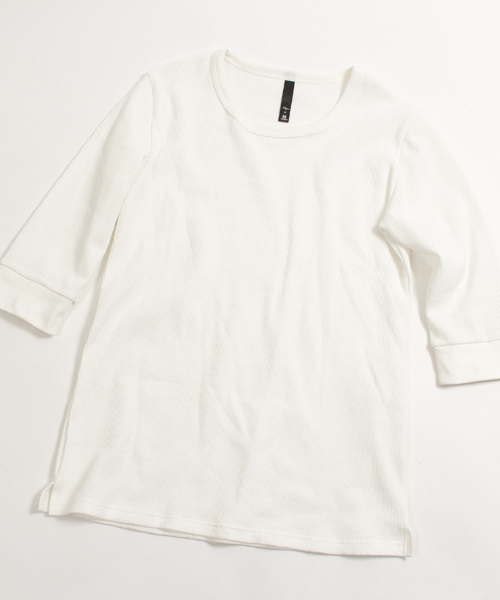Magine（マージン）の「mlt1600 - Magine×CAMBIO Waffle Long Length 3/4 Sleeve Tee（Tシャツ/カットソー・メンズ・ホワイト/グレー/オートミール/ブラック・48(L)/44(S)/46(M)）」の18枚目の写真