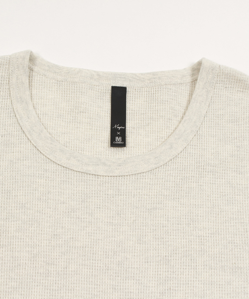 Magine（マージン）の「mlt1600 - Magine×CAMBIO Waffle Long Length 3/4 Sleeve Tee（Tシャツ/カットソー・メンズ・ホワイト/グレー/オートミール/ブラック・48(L)/44(S)/46(M)）」の12枚目の写真