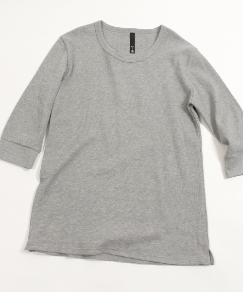 Magine（マージン）の「mlt1600 - Magine×CAMBIO Waffle Long Length 3/4 Sleeve Tee（Tシャツ/カットソー・メンズ・ホワイト/グレー/オートミール/ブラック・48(L)/44(S)/46(M)）」の20枚目の写真