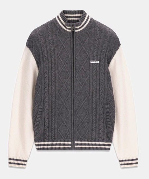 GUESS JEANS(ゲスジーンズ)の「GUESS JEANS Zip Bomber Sweater セーター(その他アウター・メンズ・グレー・X-LARGE/LARGE/MEDIUM/SMALL)」の5枚目の写真