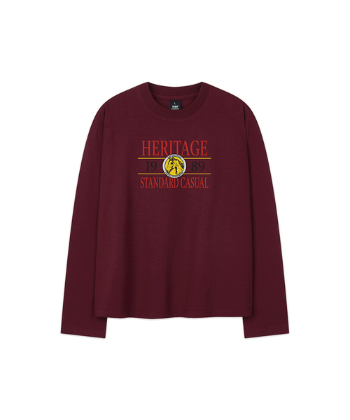 1989STANDARD（1989スタンダード）の「CASUAL HERITAGE クロップロングスリーブ(SKLSTD-0266)（Tシャツ/カットソー・メンズ・ホワイト/ブラック/バーガンディー/ライトグレー・LARGE/X-LARGE/MEDIUM）」の4枚目の写真