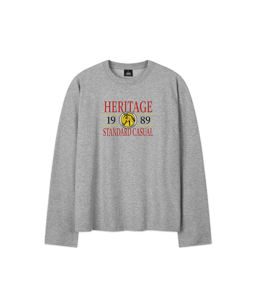 1989STANDARD（1989スタンダード）の「CASUAL HERITAGE クロップロングスリーブ(SKLSTD-0266)（Tシャツ/カットソー・メンズ・ホワイト/ブラック/バーガンディー/ライトグレー・LARGE/X-LARGE/MEDIUM）」の3枚目の写真