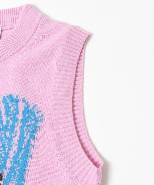 GANNI(ガニー)の「GANNI GRAPHIC WOOL VEST(ベスト・レディース・ピンク・SMALL)」の3枚目の写真