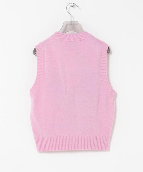 GANNI(ガニー)の「GANNI GRAPHIC WOOL VEST(ベスト・レディース・ピンク・SMALL)」の5枚目の写真