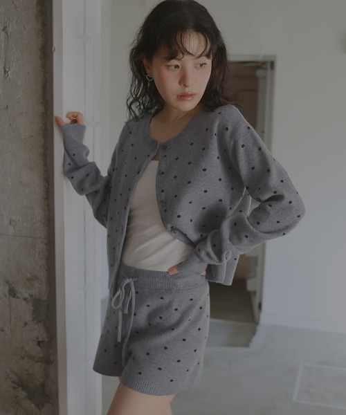 Mili affinity（ミリアフィニティー）の「ドットジャガードショートパンツ（その他パンツ・レディース・ネイビー/ベージュ/グレー/ブラック・FREE）」の12枚目の写真