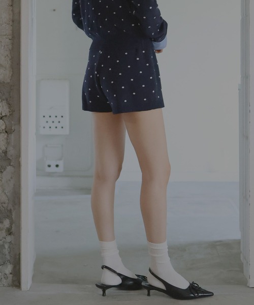 Mili affinity（ミリアフィニティー）の「ドットジャガードショートパンツ（その他パンツ・レディース・ネイビー/ベージュ/グレー/ブラック・FREE）」の16枚目の写真
