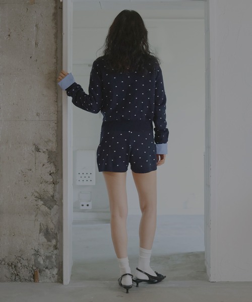 Mili affinity（ミリアフィニティー）の「ドットジャガードショートパンツ（その他パンツ・レディース・ネイビー/ベージュ/グレー/ブラック・FREE）」の21枚目の写真