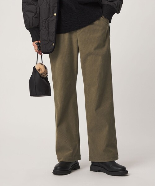 green label relaxing（グリーンレーベルリラクシング）の「［size SHORTあり］オルマイ コール パンツ マシンウォッシャブル ストレッチ（その他パンツ・レディース・ライトグレー/ブラック/オフホワイト/ダークグレー/オリーブ・SHORT/36/38/40）」の5枚目の写真