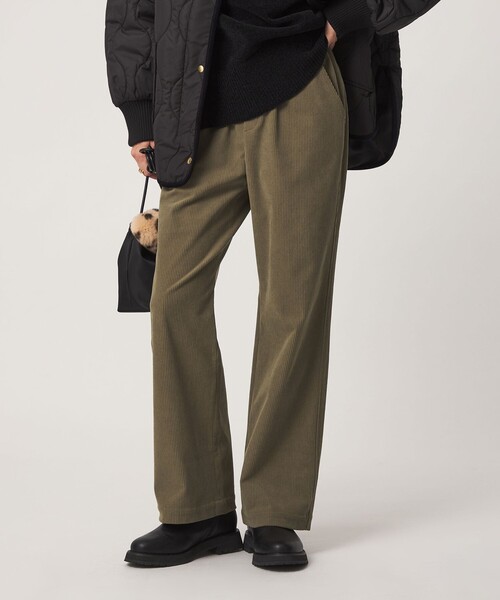 green label relaxing（グリーンレーベルリラクシング）の「［size SHORTあり］オルマイ コール パンツ マシンウォッシャブル ストレッチ（その他パンツ・レディース・ライトグレー/ブラック/オフホワイト/ダークグレー/オリーブ・SHORT/36/38/40）」の21枚目の写真