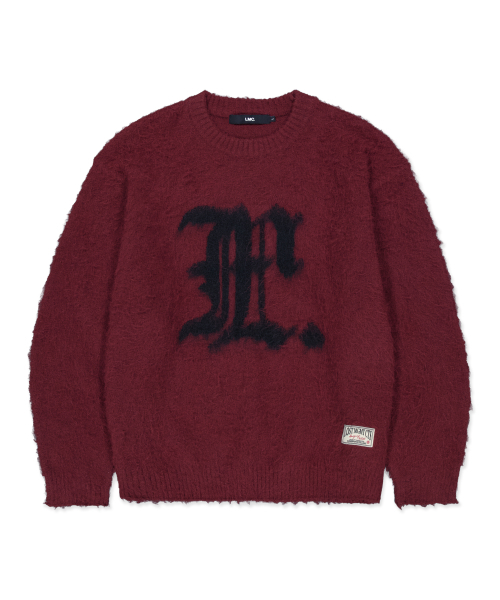 LMCの「GOTHIC LOGO BRUSH ROUND KNIT burgundy(ニット/セーター・レディース・その他・SMALL/MEDIUM/LARGE)」の1枚目の写真