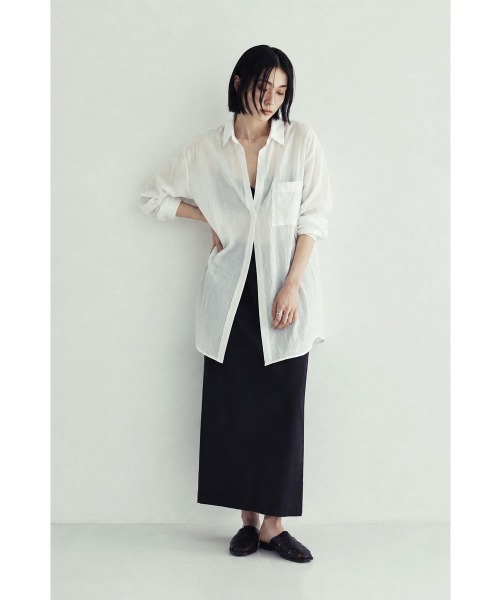marjour（マージュール）の「EFFORTLESS AIRY I-LINE SKIRT（スカート・レディース・ブラウン/ブラック・M/L）」の7枚目の写真
