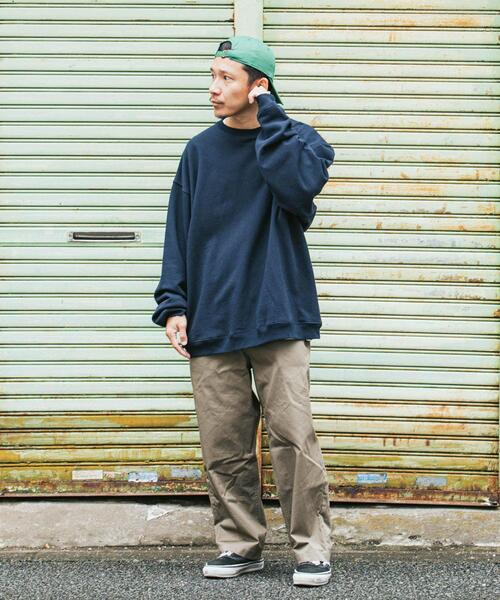 Wide Dad（ワイドダッド）の「Wide Dad　GRAPHIC SWEAT WITH HATCH（スウェット・メンズ・ネイビー/レッド・1/2）」の6枚目の写真