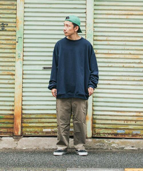 Wide Dad（ワイドダッド）の「Wide Dad　GRAPHIC SWEAT WITH HATCH（スウェット・メンズ・ネイビー/レッド・1/2）」の7枚目の写真