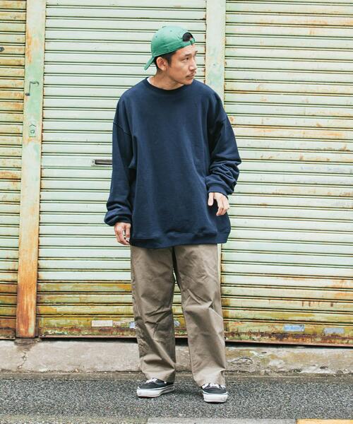 Wide Dad（ワイドダッド）の「Wide Dad　GRAPHIC SWEAT WITH HATCH（スウェット・メンズ・ネイビー/レッド・1/2）」の8枚目の写真