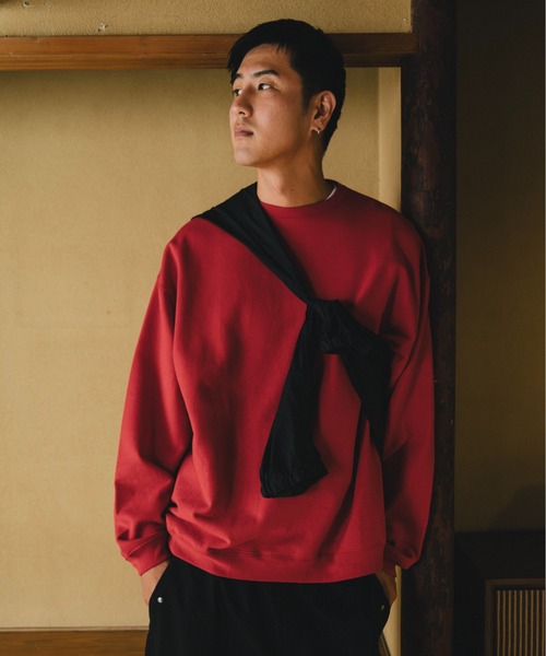 Wide Dad（ワイドダッド）の「Wide Dad　GRAPHIC SWEAT WITH HATCH（スウェット・メンズ・ネイビー/レッド・1/2）」の17枚目の写真