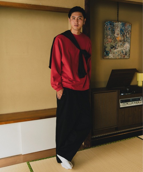 Wide Dad（ワイドダッド）の「Wide Dad　GRAPHIC SWEAT WITH HATCH（スウェット・メンズ・ネイビー/レッド・1/2）」の19枚目の写真