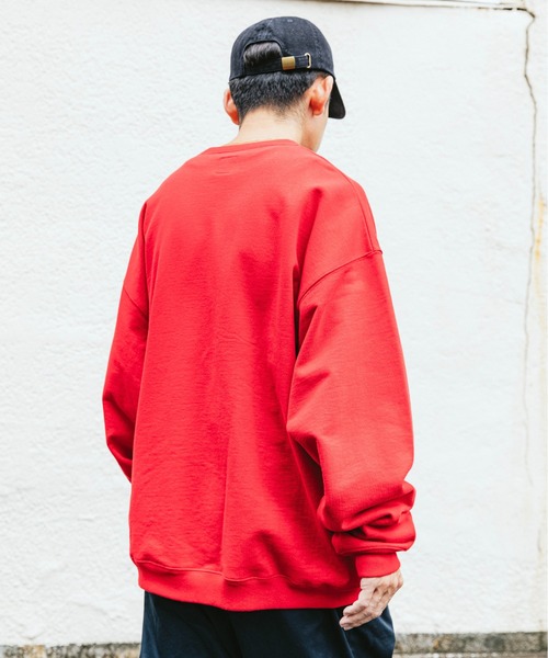 Wide Dad（ワイドダッド）の「Wide Dad　GRAPHIC SWEAT WITH HATCH（スウェット・メンズ・ネイビー/レッド・1/2）」の14枚目の写真