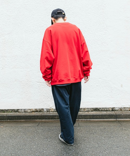 Wide Dad（ワイドダッド）の「Wide Dad　GRAPHIC SWEAT WITH HATCH（スウェット・メンズ・ネイビー/レッド・1/2）」の16枚目の写真