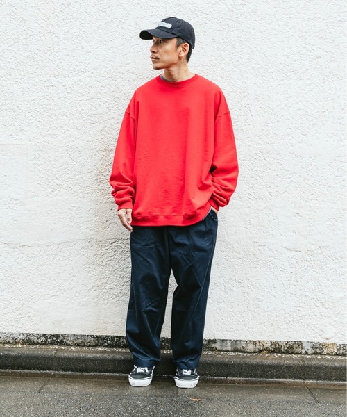 Wide Dad（ワイドダッド）の「Wide Dad　GRAPHIC SWEAT WITH HATCH（スウェット・メンズ・ネイビー/レッド・1/2）」の15枚目の写真