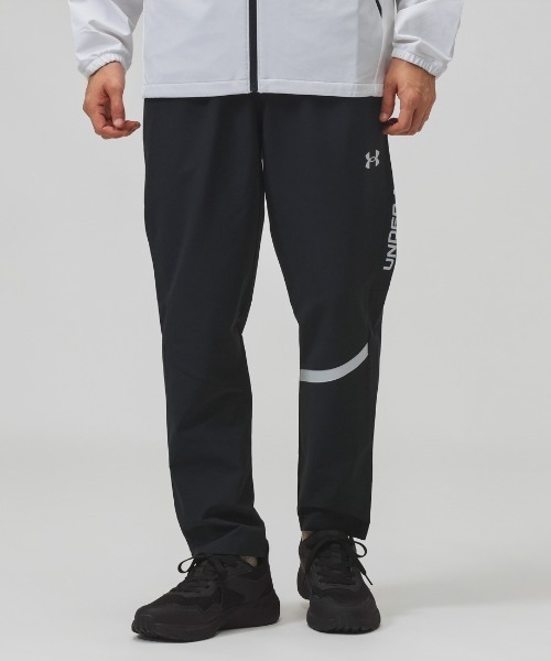 UNDER ARMOUR(アンダーアーマー)の「アンダーアーマー UNDER ARMOUR UAブラッシュドウーブン パンツ(その他パンツ・メンズ・ネイビー/ブラック×レッド/ブラック×グレー・S/3L/LL/M/L)」の2枚目の写真
