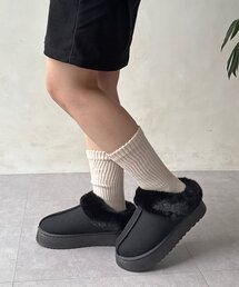 厚底ムートンシューズ