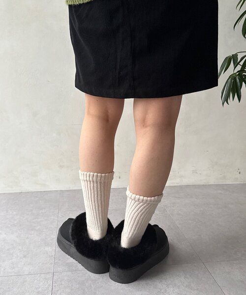 CPCM(シーピーシーエム)の「厚底ムートンシューズ(サンダル・レディース・ブラック/アイボリー/キャメル・MEDIUM/SMALL/LARGE)」の17枚目の写真