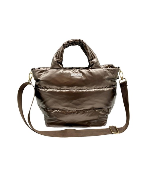 ROOTOTE(ルートート)の「ルートート / フェザールー デリ ダウンフェザー キルティング2WAYトートバッグ FE.デリ.モデレートーB(ショルダーバッグ・レディース・ブラック/シルバー/ブロンズ/ホワイト系その他・FREE)」の4枚目の写真