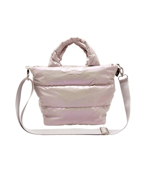 ROOTOTE(ルートート)の「ルートート / フェザールー デリ ダウンフェザー キルティング2WAYトートバッグ FE.デリ.モデレートーB(ショルダーバッグ・レディース・ブラック/シルバー/ブロンズ/ホワイト系その他・FREE)」の2枚目の写真