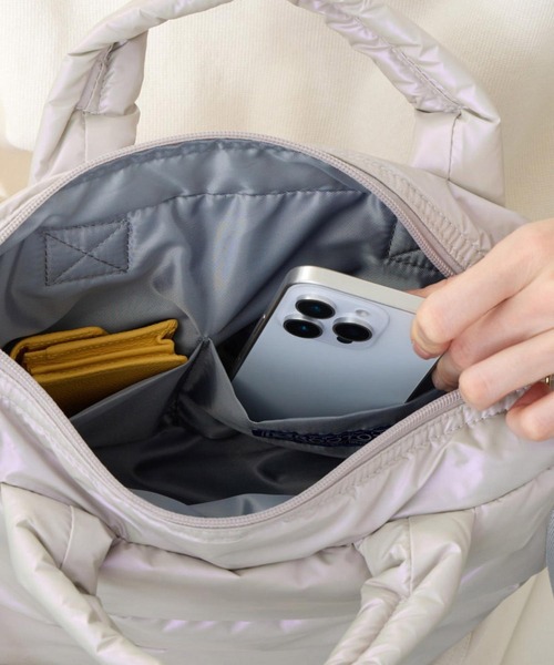 ROOTOTE(ルートート)の「ルートート / フェザールー デリ ダウンフェザー キルティング2WAYトートバッグ FE.デリ.モデレートーB(ショルダーバッグ・レディース・ブラック/シルバー/ブロンズ/ホワイト系その他・FREE)」の14枚目の写真