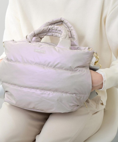 ROOTOTE(ルートート)の「ルートート / フェザールー デリ ダウンフェザー キルティング2WAYトートバッグ FE.デリ.モデレートーB(ショルダーバッグ・レディース・ブラック/シルバー/ブロンズ/ホワイト系その他・FREE)」の19枚目の写真