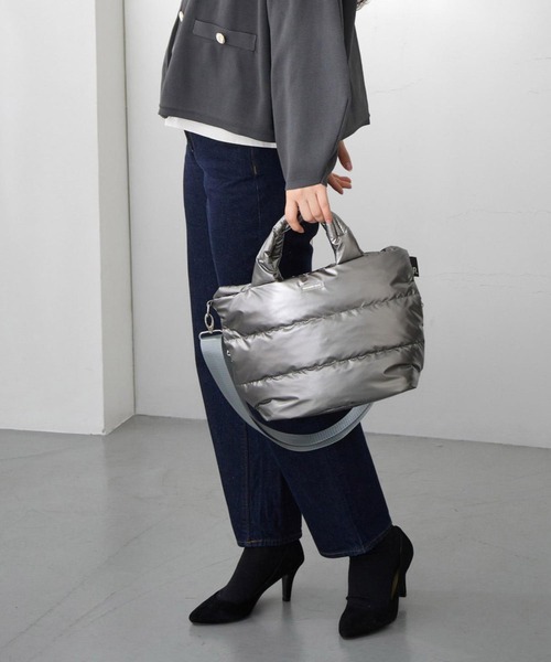 ROOTOTE(ルートート)の「ルートート / フェザールー デリ ダウンフェザー キルティング2WAYトートバッグ FE.デリ.モデレートーB(ショルダーバッグ・レディース・ブラック/シルバー/ブロンズ/ホワイト系その他・FREE)」の21枚目の写真