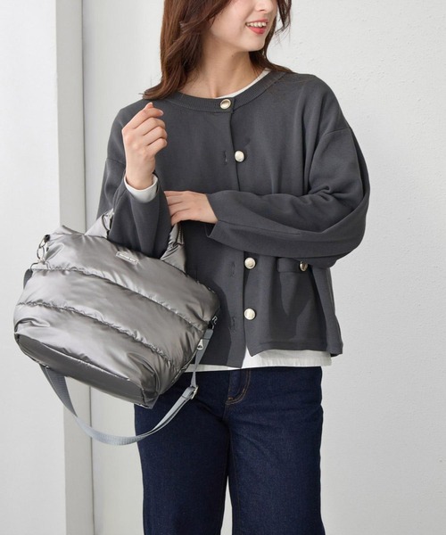 ROOTOTE(ルートート)の「ルートート / フェザールー デリ ダウンフェザー キルティング2WAYトートバッグ FE.デリ.モデレートーB(ショルダーバッグ・レディース・ブラック/シルバー/ブロンズ/ホワイト系その他・FREE)」の22枚目の写真