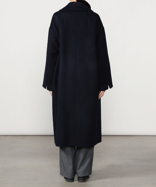 LE GLAZIK(ルグラジック)の「LE GLAZIK | ラムウールリバー ダブルブレストコート WOMEN(チェスターコート・レディース・グレー系その他/グレー/ダークネイビー・36)」の15枚目の写真