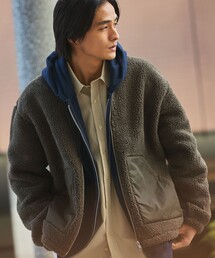AIGLE（エーグル）の「シェルパフリースブルゾン ダブルジップボンバージャケット（ブルゾン）」