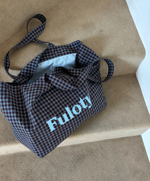 FULOTY（フロティ）の「Check eco bag brown（エコバッグ/サブバッグ）」