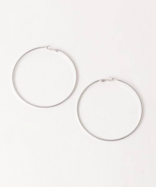 Another Edition(アナザーエディション)の「メタリックフープピアス/AEBC MTLフープ P(ピアス(両耳用)・レディース・ゴールド/シルバー・FREE)」の1枚目の写真