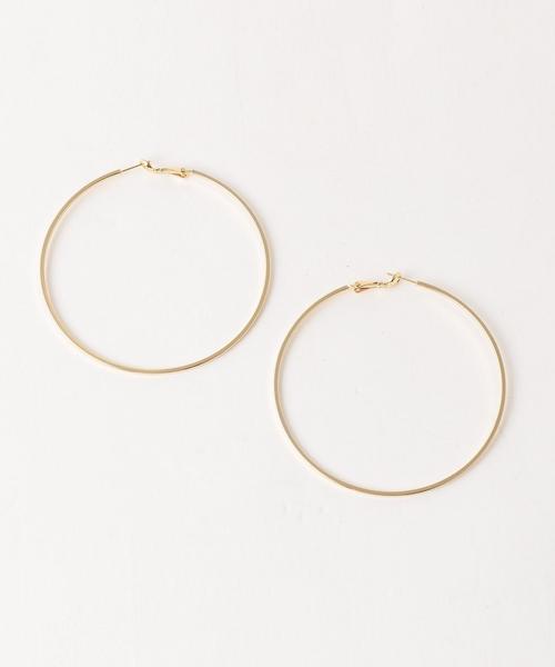 Another Edition(アナザーエディション)の「メタリックフープピアス/AEBC MTLフープ P(ピアス(両耳用)・レディース・ゴールド/シルバー・FREE)」の2枚目の写真