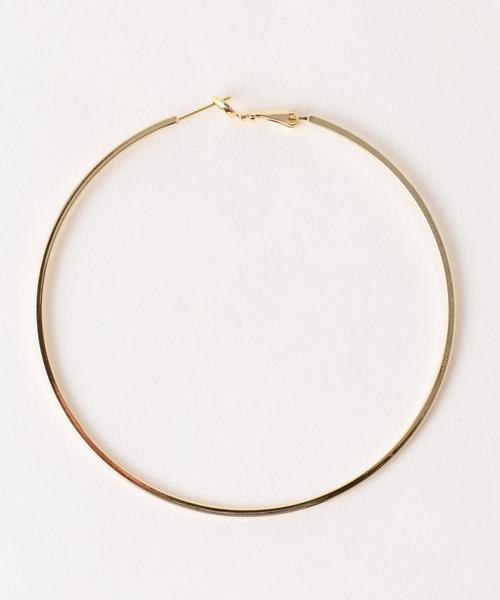 Another Edition(アナザーエディション)の「メタリックフープピアス/AEBC MTLフープ P(ピアス(両耳用)・レディース・ゴールド/シルバー・FREE)」の4枚目の写真