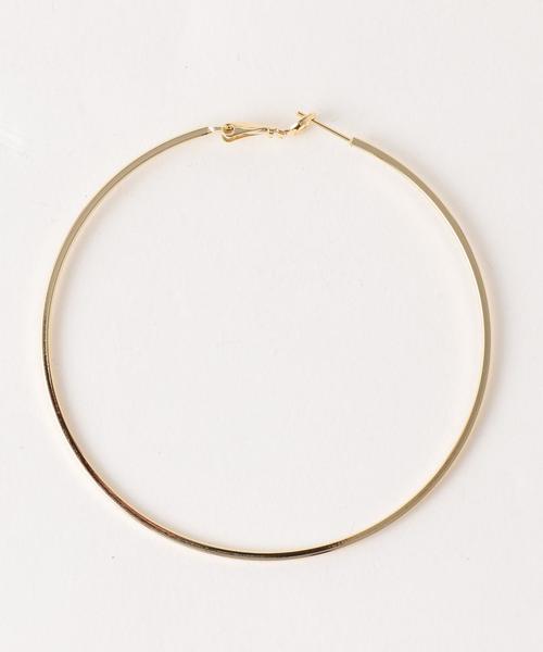 Another Edition(アナザーエディション)の「メタリックフープピアス/AEBC MTLフープ P(ピアス(両耳用)・レディース・ゴールド/シルバー・FREE)」の5枚目の写真