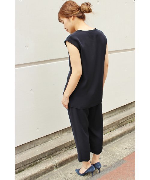 FIGARO Paris（フィガロパリ）の「《追加》Wクロスゴム8分丈ワイドパンツ◆（その他パンツ・レディース・ネイビー/ベージュ・36/38）」の8枚目の写真