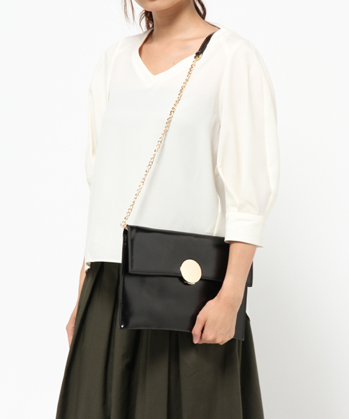 Re:EDIT（リエディ）の「[リエディ]レタークラッチバッグ[2016秋新作][2016AW展示会]バッグ/クラッチバッグ（クラッチバッグ・レディース・ブラック/グレイッシュベージュ/グレー/キャメル・FREE）」の12枚目の写真