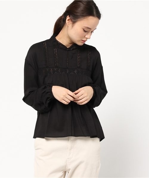 archives（アルシーヴ）の「レース襟 ブラウス（シャツ/ブラウス・レディース・ベージュ/オフホワイト/ブラック・MEDIUM）」の2枚目の写真