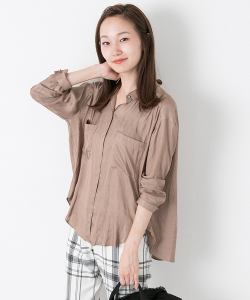 URBAN RESEARCH（アーバンリサーチ）の「UR クチュールヴィンテージシャツ（シャツ/ブラウス・レディース・ピンク/オフホワイト/モカ・FREE）」の2枚目の写真