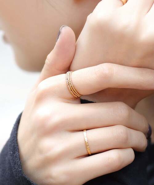 SIENA ROSE（シエナロゼ）の「Dainty・リング[つぶつぶ]（リング・レディース・イエローゴールド・11号/7号/9号/13号）」の6枚目の写真