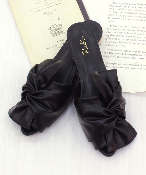 RiiiKa（リーカ）の「【RiiiKa/リーカ】オープントゥバブーサンダル（サンダル・レディース・ブラック/ホワイト/キャメル・LL/L/S/M）」の22枚目の写真