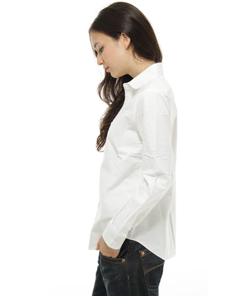 BEAMS BOY（ビームスボーイ）の「O.OXﾗｳﾝﾄﾞｶﾗｰｼｬﾂL（シャツ/ブラウス・レディース・ホワイト/ネイビー・ONE SIZE）」の3枚目の写真