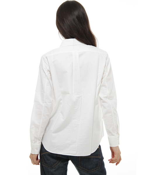 BEAMS BOY（ビームスボーイ）の「O.OXﾗｳﾝﾄﾞｶﾗｰｼｬﾂL（シャツ/ブラウス・レディース・ホワイト/ネイビー・ONE SIZE）」の4枚目の写真