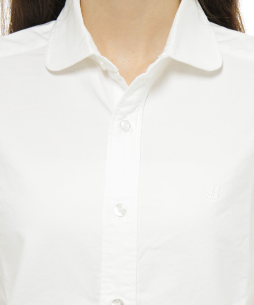 BEAMS BOY（ビームスボーイ）の「O.OXﾗｳﾝﾄﾞｶﾗｰｼｬﾂL（シャツ/ブラウス・レディース・ホワイト/ネイビー・ONE SIZE）」の5枚目の写真