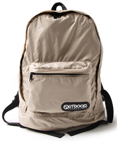 alcali(アルカリ)の「OUTDOOR×alcali / alcali 別注Back Pack(バックパック/リュック・レディース・ブラック/グレー/ベージュ/グリーン/ブルー/イエロー/レッド・フリ-)」の4枚目の写真